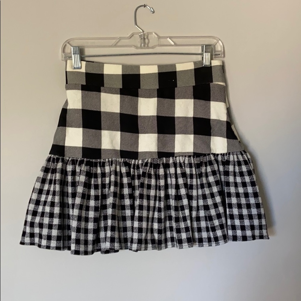 Black and white patterned skirt